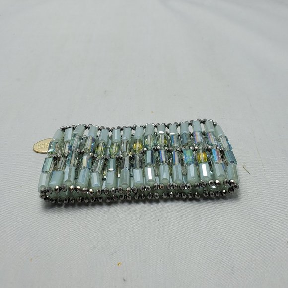 ALI KHAN mint glass beaded stretch bracelet with gift box - Picture 5 of 5